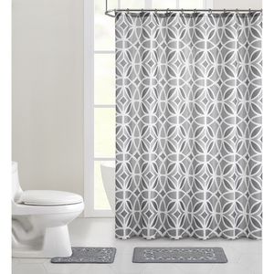 15-Piece Shower Curtain Bath Set
